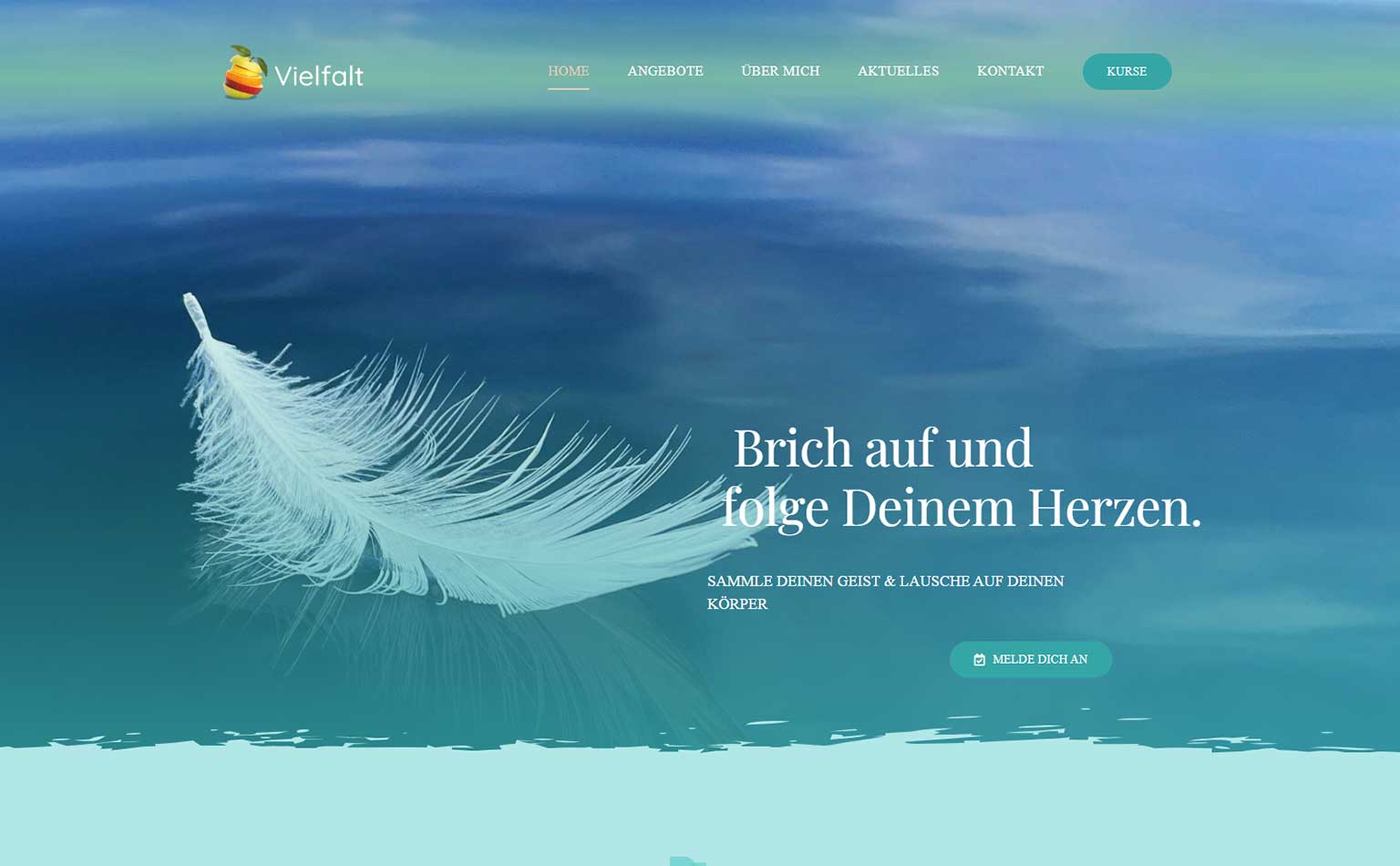 Screenshot von der Webpräsenz